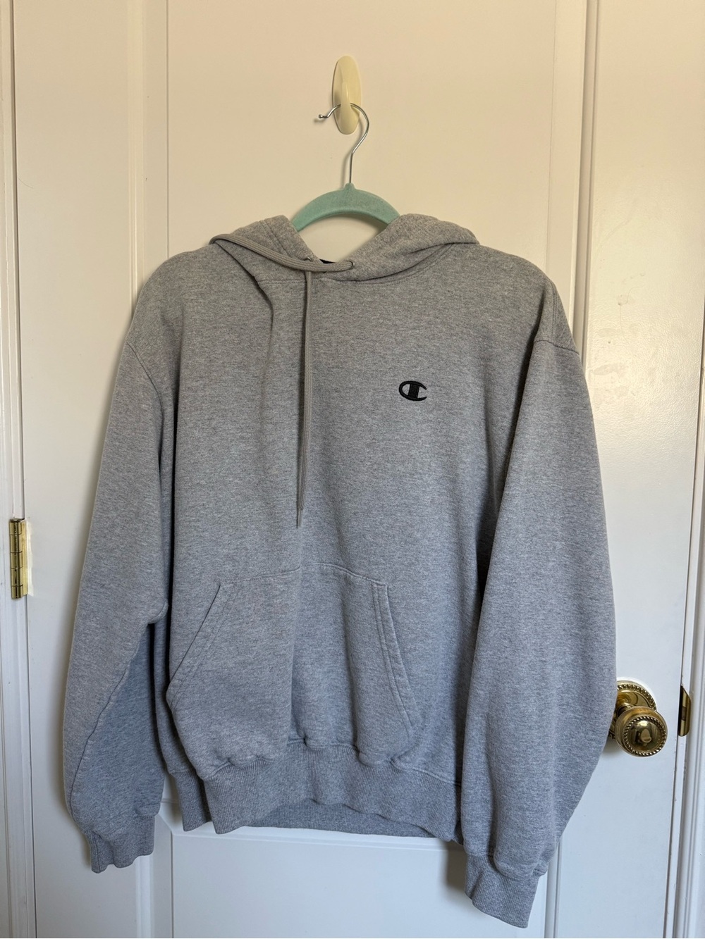 Champion Gray Hooded Pullover Sweatshirt